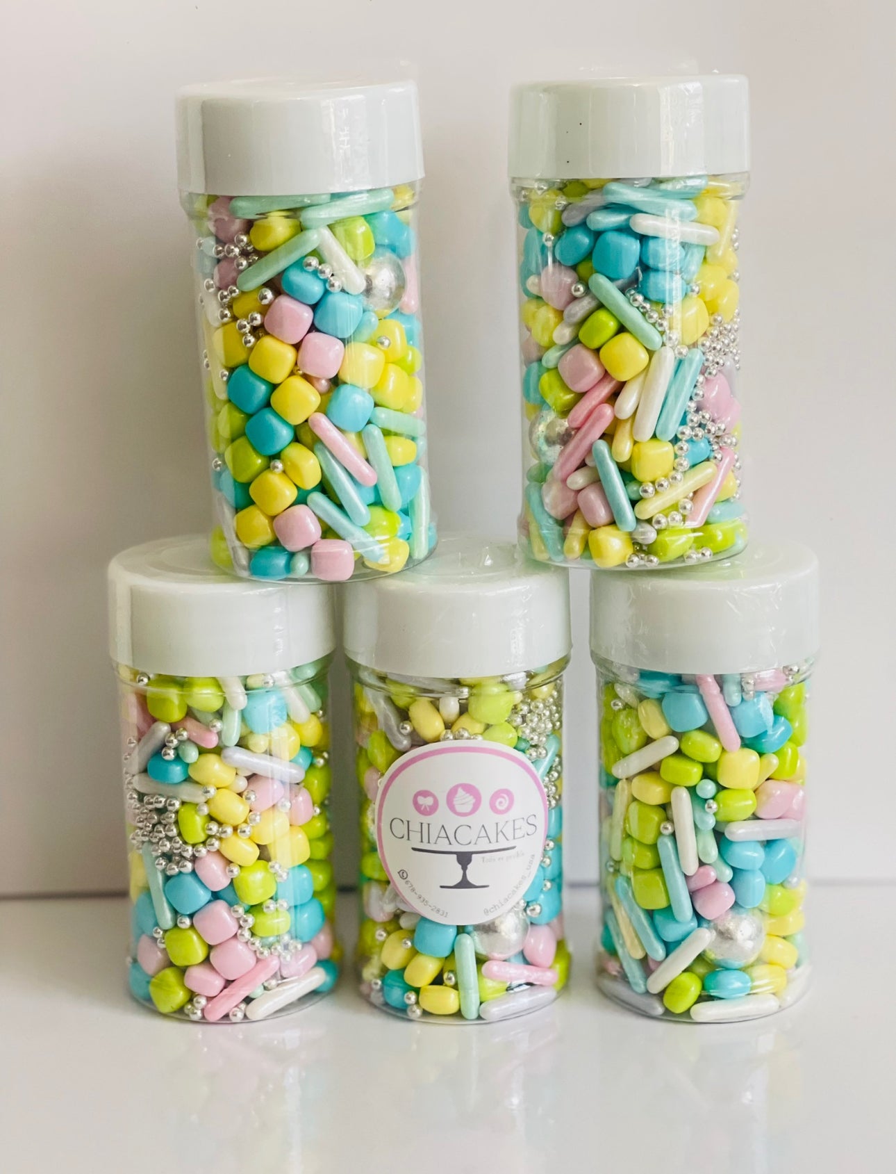 Sprinkles de Pastelería Mixtos: Amarillo Neon, Azul, Rosa