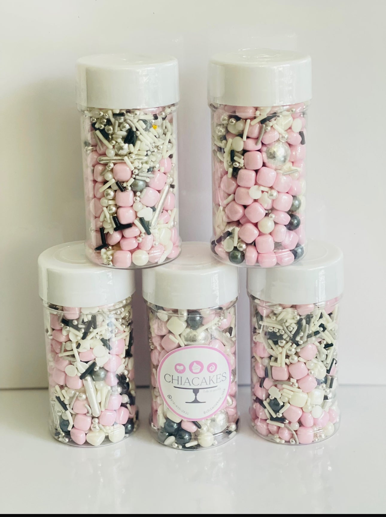 Sprinkles Mixtos: Rosa, Blanco, Gris