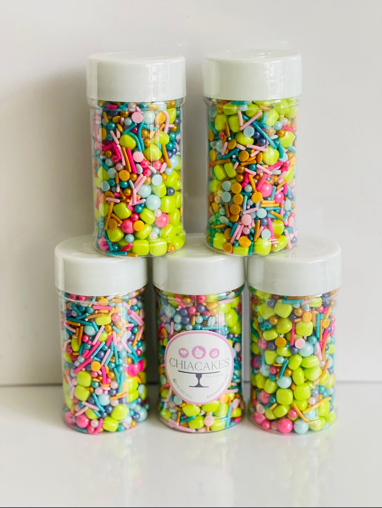 Sprinkles de Pastelería Variados: Verde, Rosa y Azul